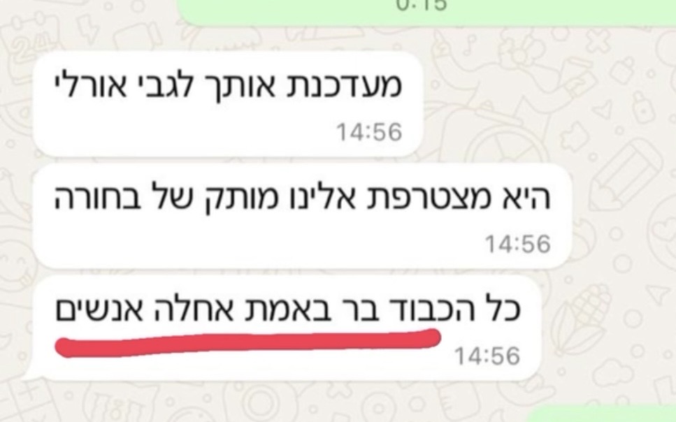 הודעה מלקוח או ממועמד על העבודה עם בר